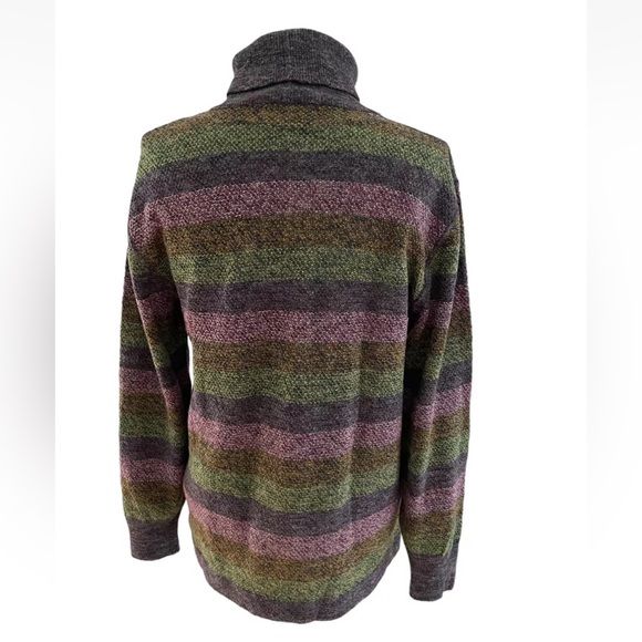 Missoni Sport Wool Blend Long Sleeve Turtleneck Striped Sweater Women’s Sz M - Picture 2 of 7